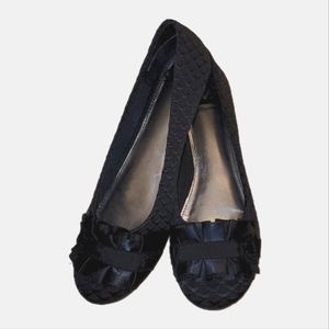 Fergalicious Black Flats size 8